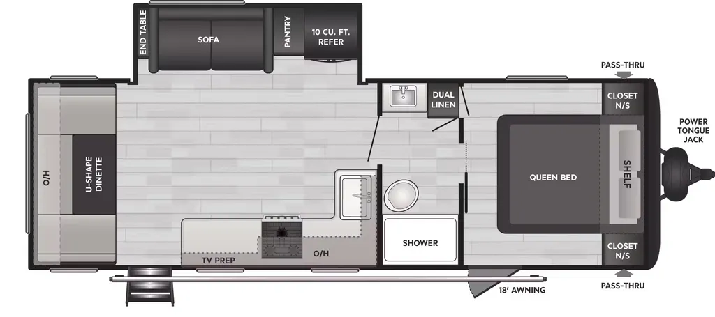 2026 Keystone Hideout Sport 254RD floor plan