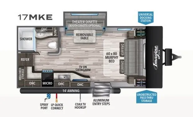 Grand Design Imagine XLS 17MKE floor plan