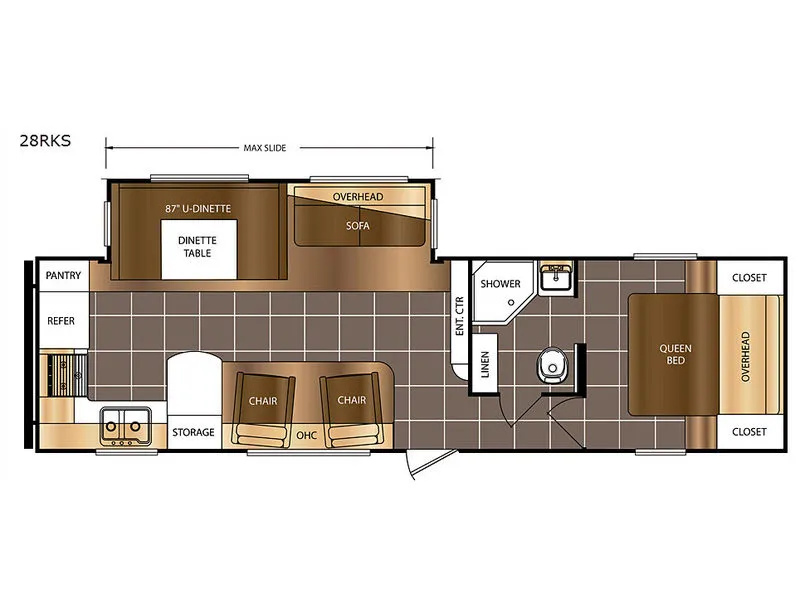 2017 Prime Time RV Avenger 28RKS floor plan