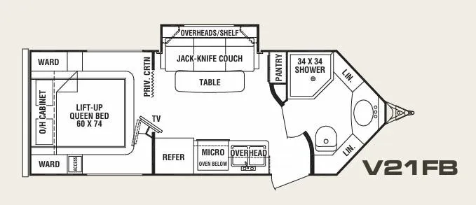 Cruiser RV ViewFinder V21FB floor plan