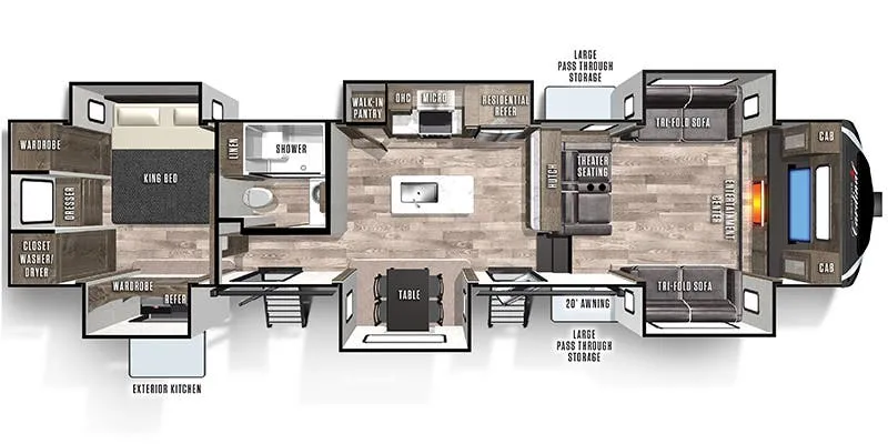 Forest River Cardinal Limited 379FLLE floor plan