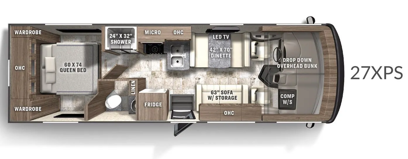 2022 Forest River Pursuit 27XPS - Floor plan