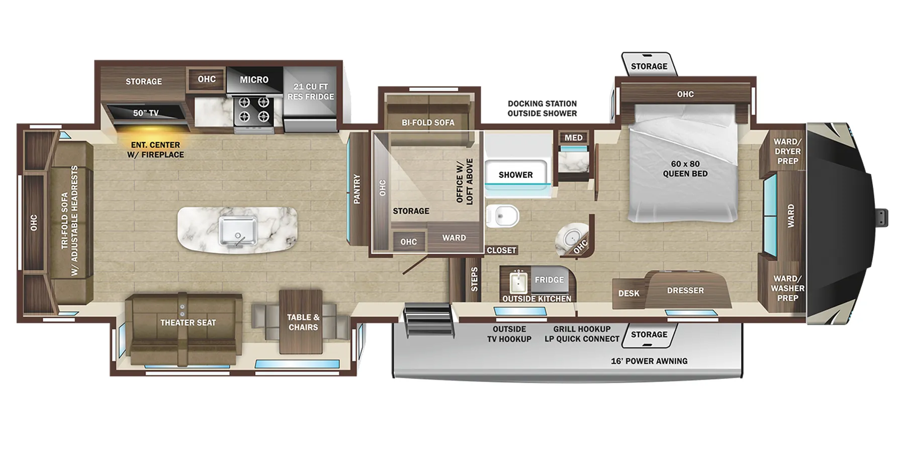 Highland Ridge Silverstar 371MBH floor plan