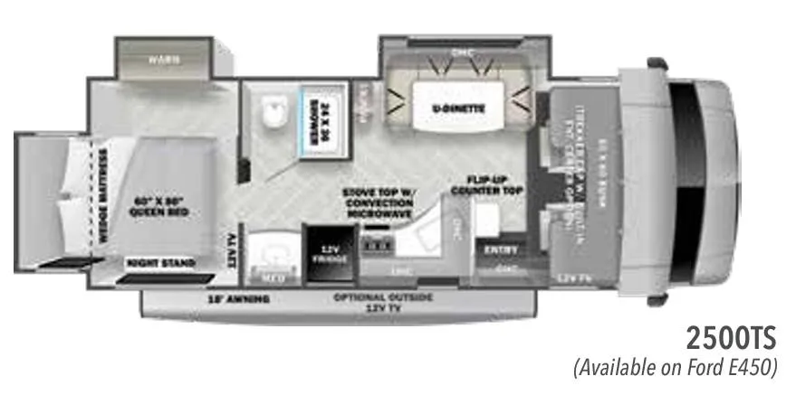 Forest River Sunseeker Classic 2500TS floor plan