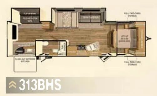 Cruiser RV Shadow Cruiser 313BHS floor plan