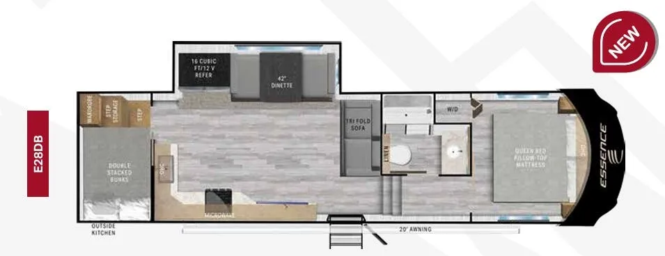 Cruiser RV Essence E-28DB floor plan