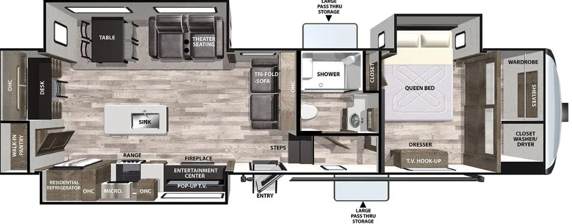 Forest River Cardinal Limited 319RKLE floor plan