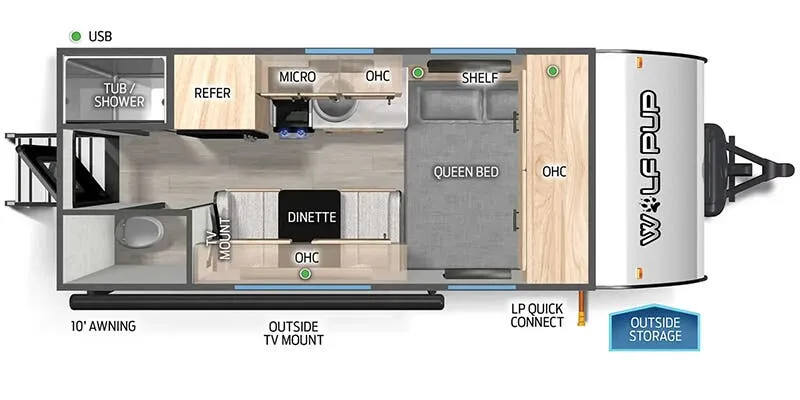 Forest River Cherokee Wolf Pup 14CCW floor plan