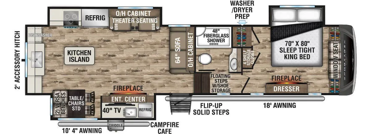 Venture RV SportTrek 5 Touring Edition 5 TOURING EDITION STTF353VRK floor plan