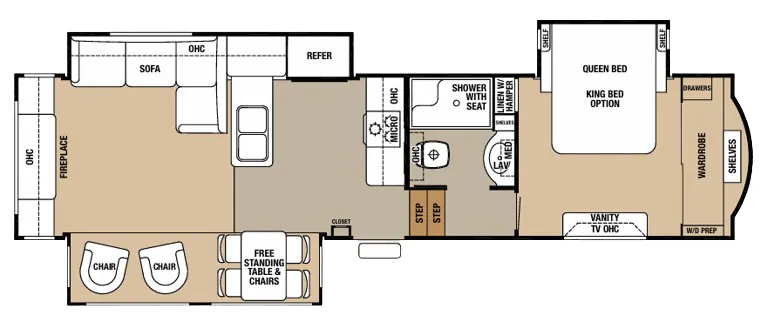 2016 Forest River Cedar Creek Hathaway Edition 34RE — Floor plan