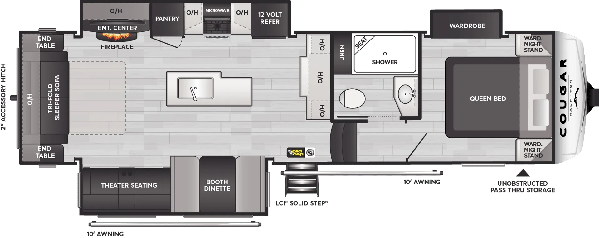Keystone Cougar Half-Ton 29RLISE floor plan