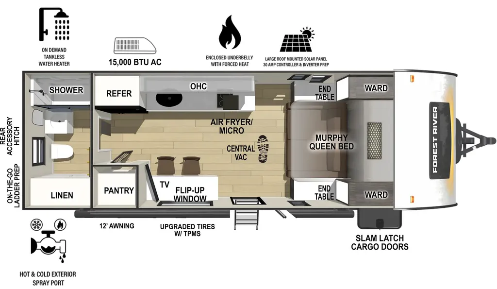 2026 Forest River R-POD RP-197 floor plan