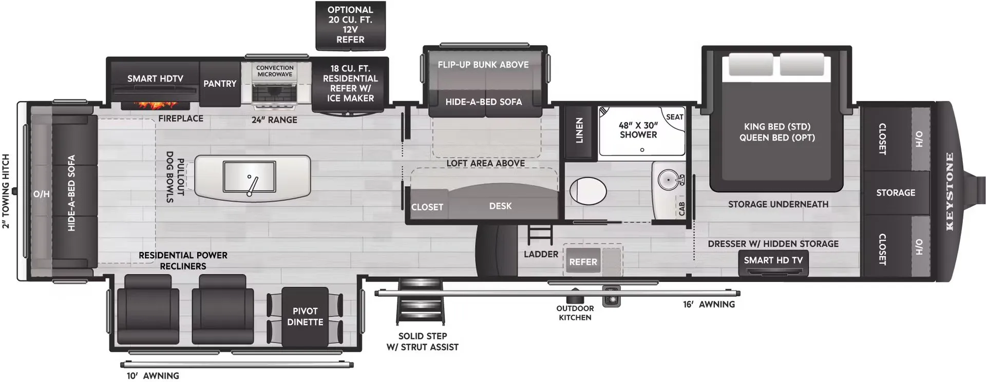 Keystone Montana 3857BR floor plan