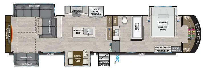 2024 Alliance RV Paradigm 375RD - Floor plan