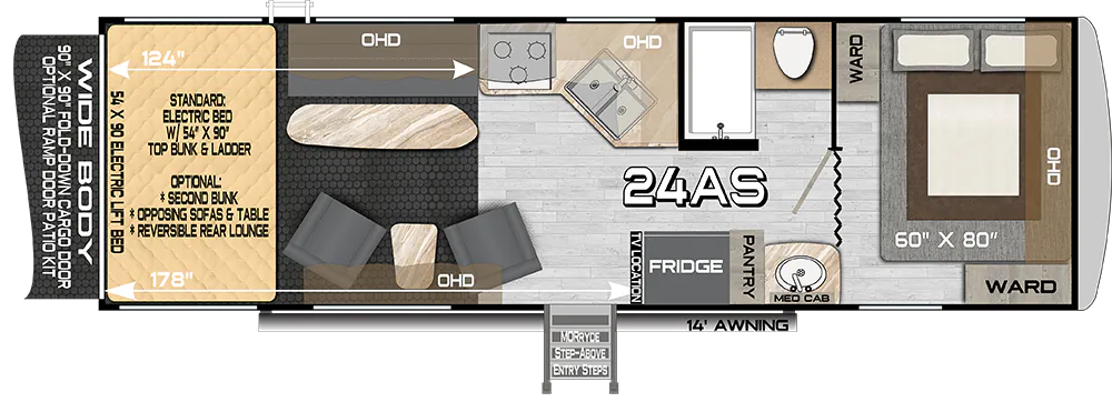 2016 Northwood Desert Fox 24AS - Floor plan