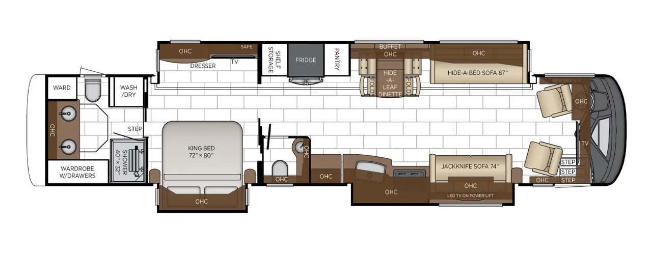Newmar London Aire 4595 floor plan