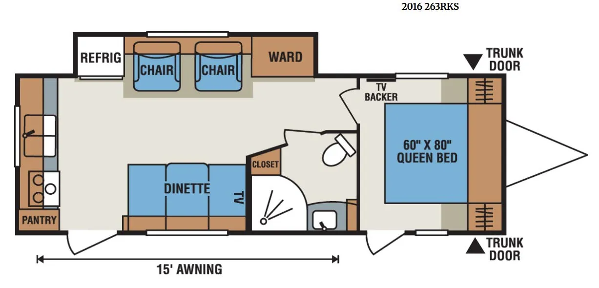 K-Z Spree 263RKS floor plan