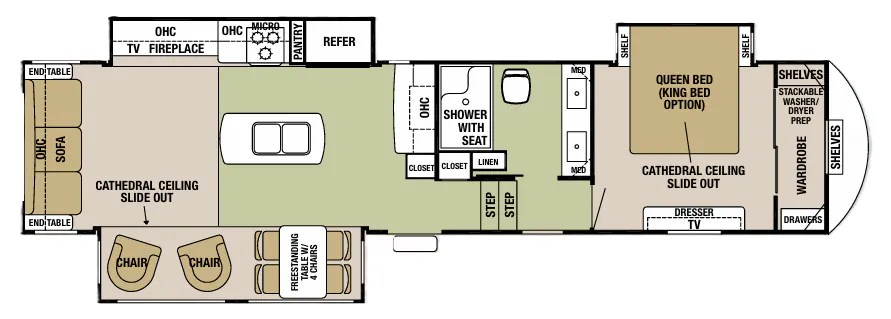 Forest River Cedar Creek Silverback 35IK floor plan