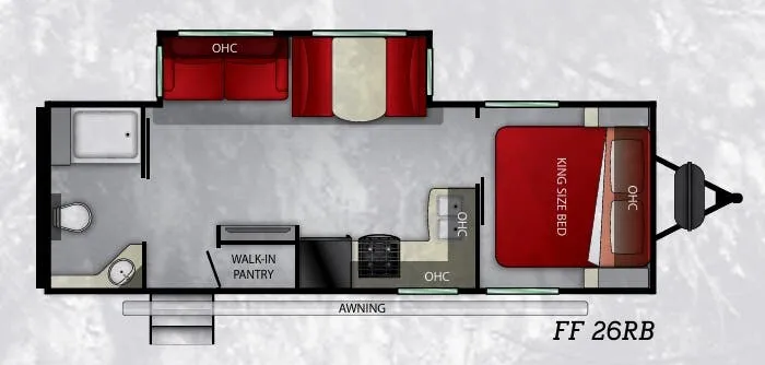 Cruiser RV Fun Finder Xtreme Lite 26RB floor plan