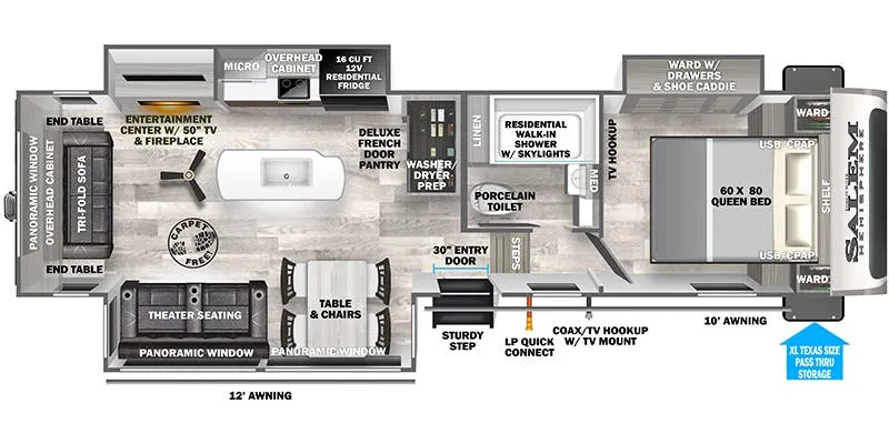 Forest River Salem Hemisphere 291RL floor plan