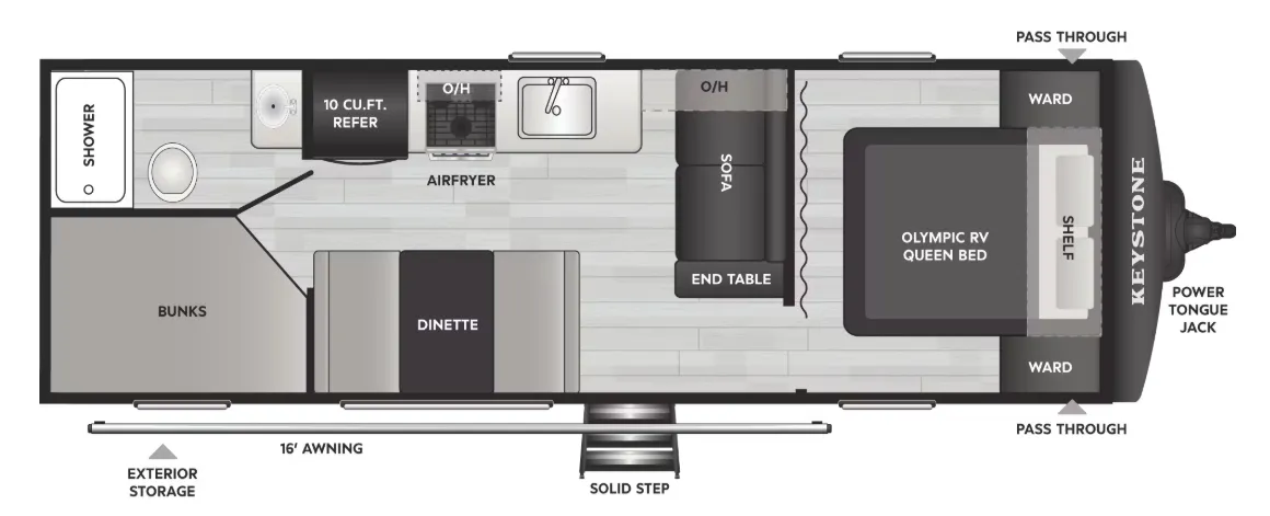 Keystone Hideout 230BH floor plan