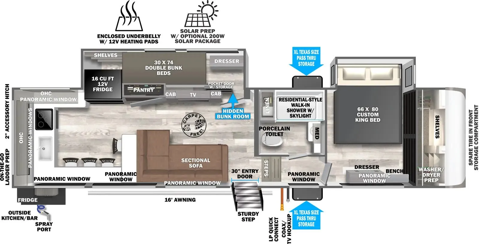 Forest River Wildwood Heritage Glen 320VIEW floor plan