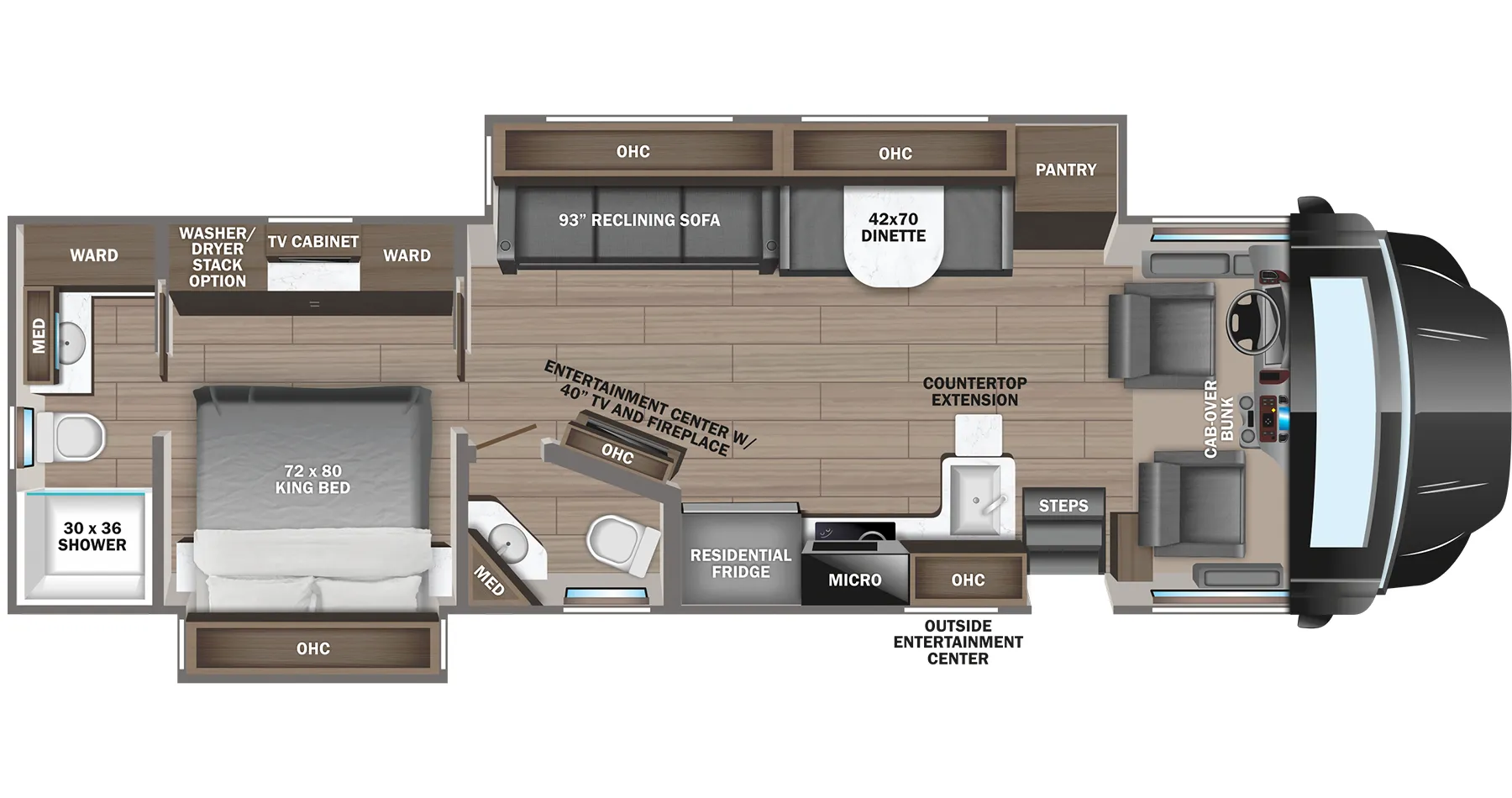 Jayco Seneca Prestige 37K floor plan