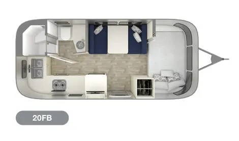 2023 Airstream Bambi 20FB floor plan