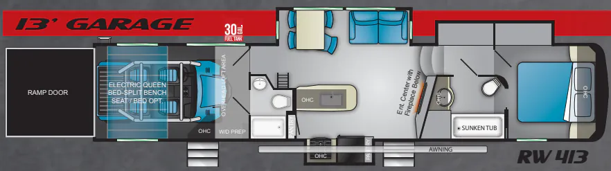 Heartland Road Warrior 413 floor plan