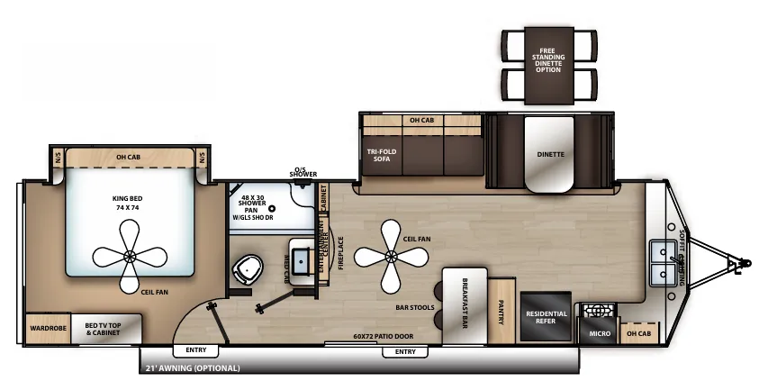 Coachmen Catalina Destination 33FKDS floor plan