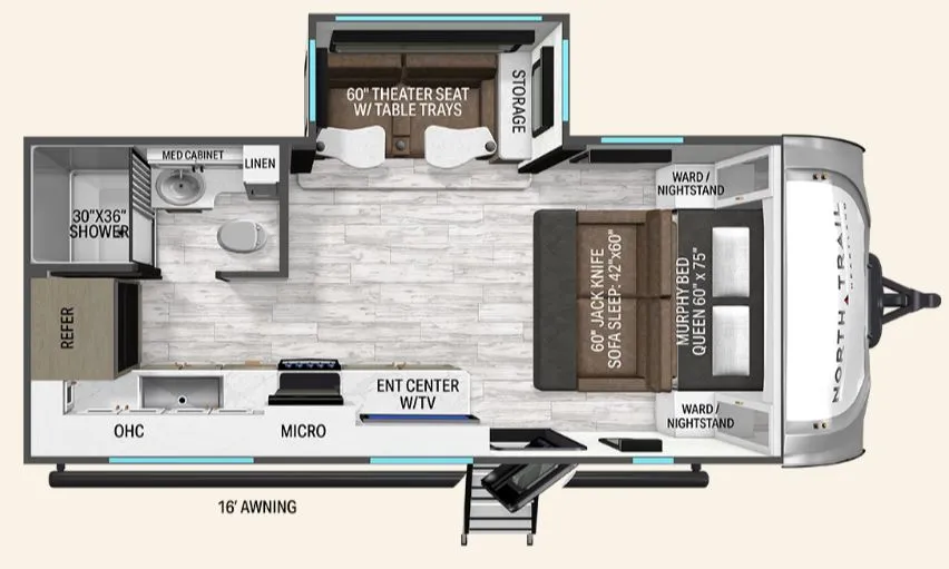 2026 Heartland North Trail 190MB - Floor plan