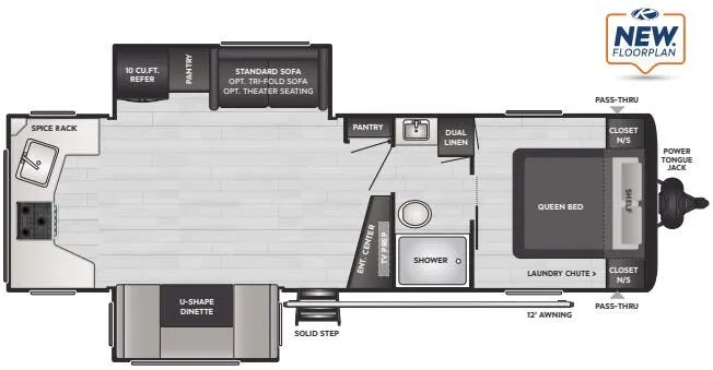 Keystone Hideout 28RKD floor plan