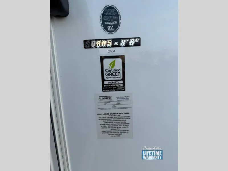 2025 Lance Squire Truck Campers SQ805 - Photo 4