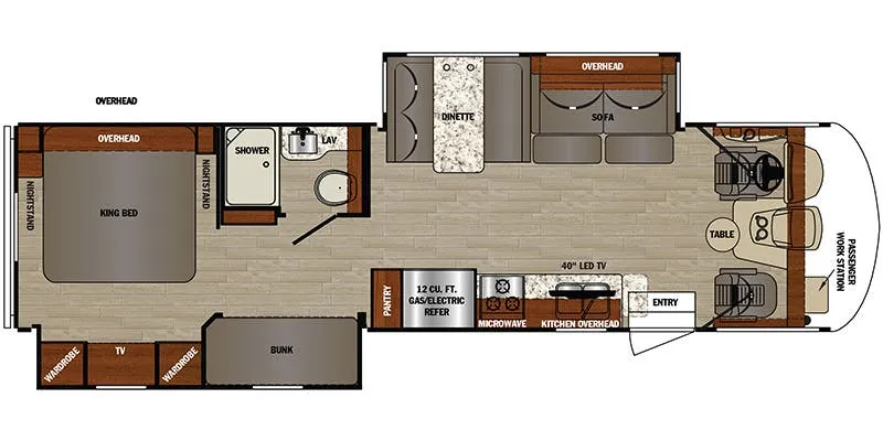 Forest River Georgetown 3 Series GT3 33B3 floor plan