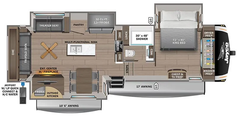 Jayco Eagle 317RLOK floor plan