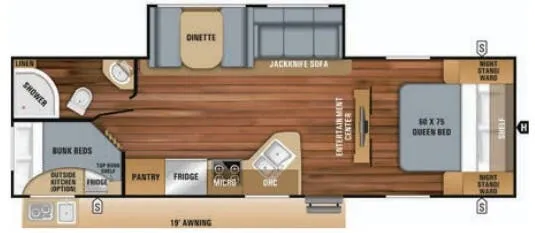 Jayco Jay Feather 27BH floor plan