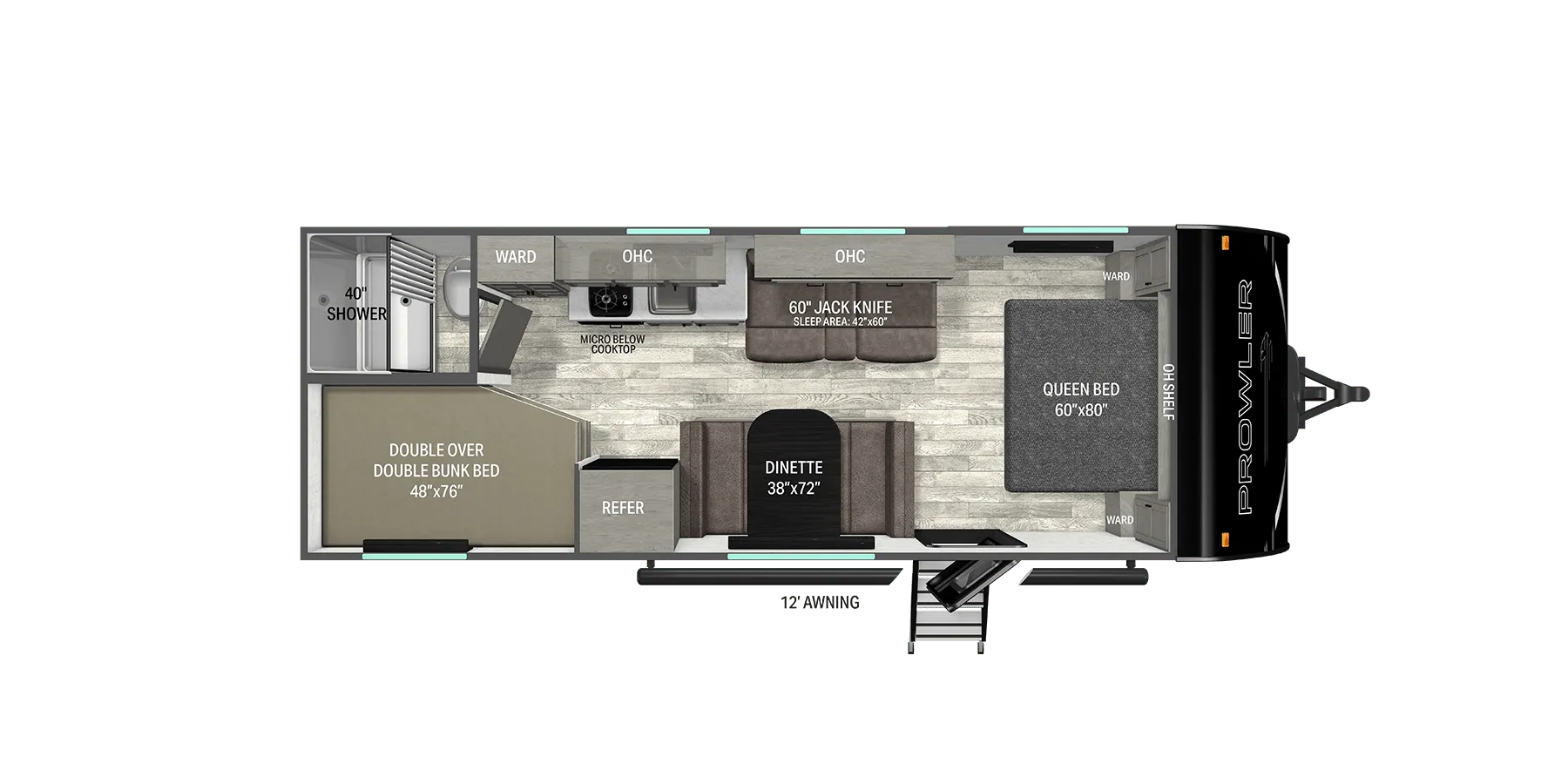 2026 Heartland Prowler 2500BH - Floor plan