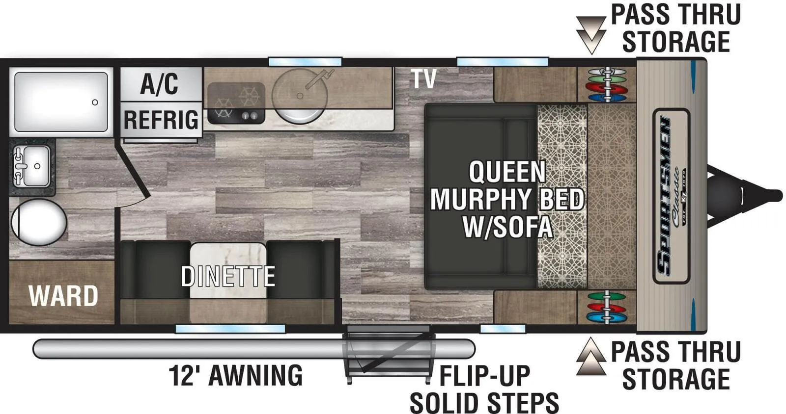 K-Z Sportsmen Classic 170MB floor plan