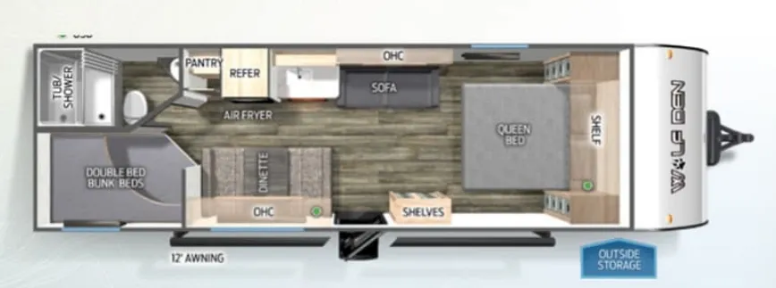 Forest River Cherokee Wolf Den 26EV floor plan