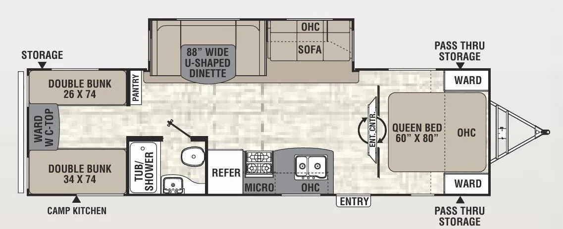 Coachmen Freedom Express Ultra Lite 292BHDS floor plan