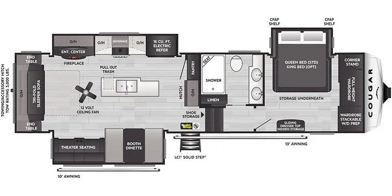 2025 Keystone Cougar 316RLS floor plan