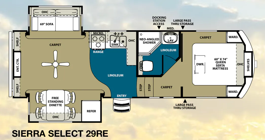 Forest River Sierra Select 29RE floor plan