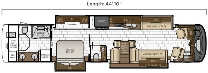 Newmar Essex 4521 floor plan