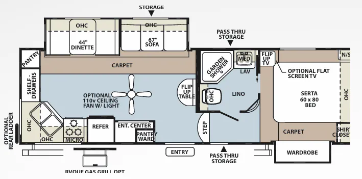 Forest River Rockwood Signature Ultra Lite 8260WS floor plan