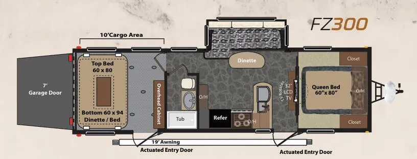 Keystone Fuzion 300 floor plan