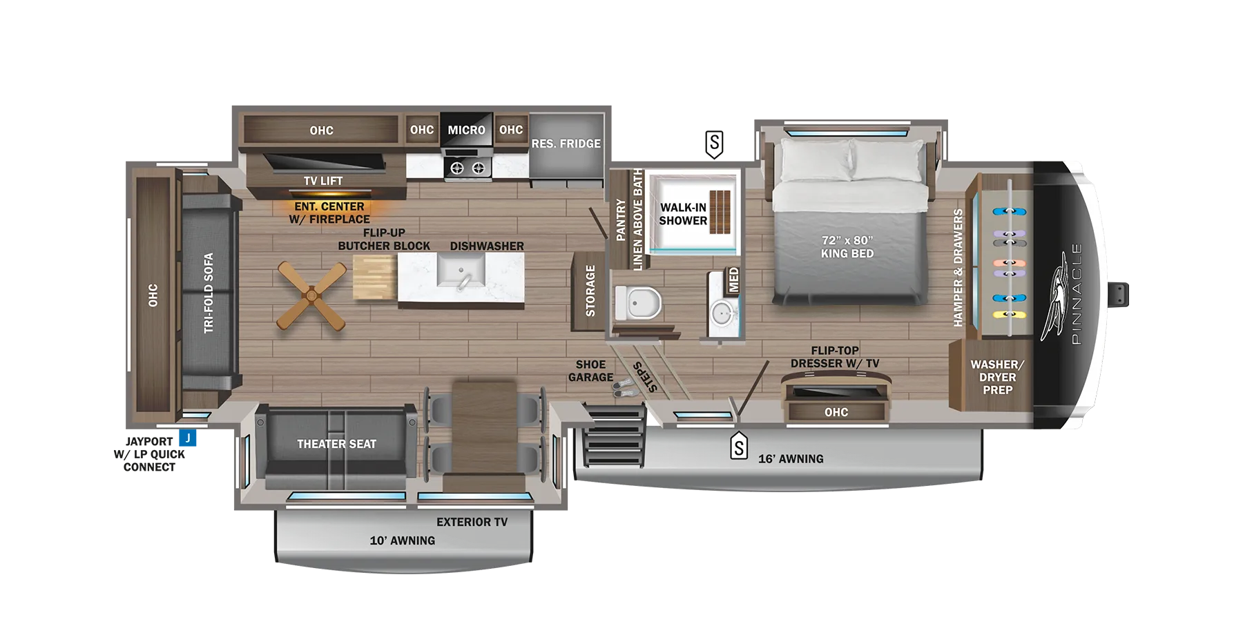 Jayco Pinnacle 32RLTS floor plan