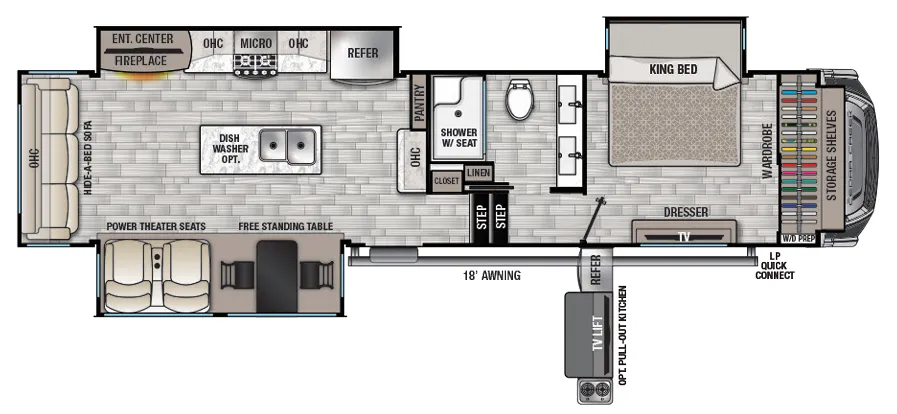 Forest River Cedar Creek 345IK floor plan