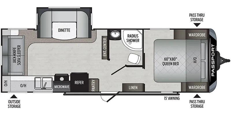 Keystone Passport Grand Touring 2521RL GT floor plan
