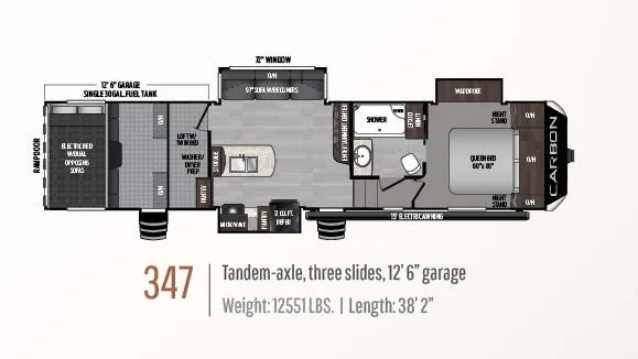 Keystone Carbon 347 floor plan
