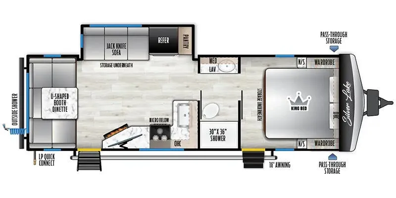East to West Silver Lake 2500RD floor plan